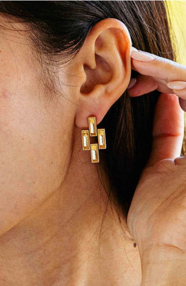 Pathway Post Sm Link Earrings Gold