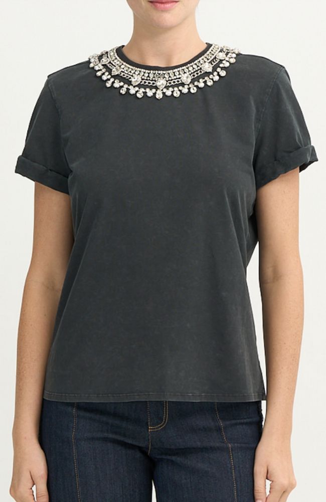 Necklace Washed Shrunken Tee