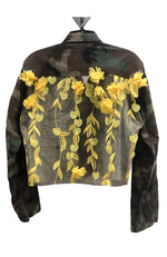 Camo Crop Jacket Blossom Yellow