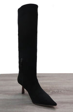 Tall Black Suede Boot