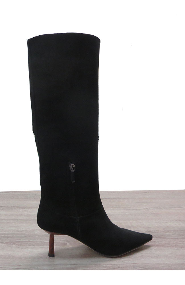 Tall Black Suede Boot