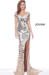 Mirrored Off Shoulder Gown