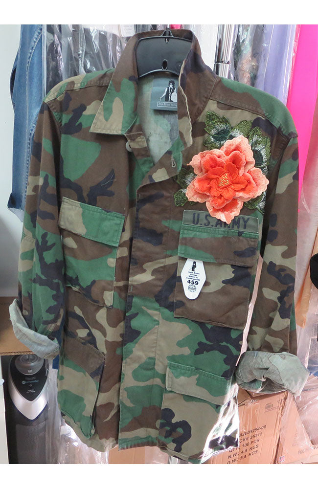 Long Gr Camo Orange Applique