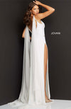 Rhinestone Laced Illusion Gown (Shown in Off White)