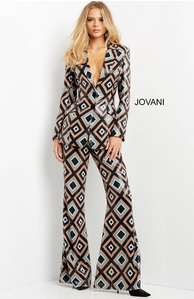 2 Pc Pant Suit Print