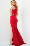 One Shoulder Side Slit Gown