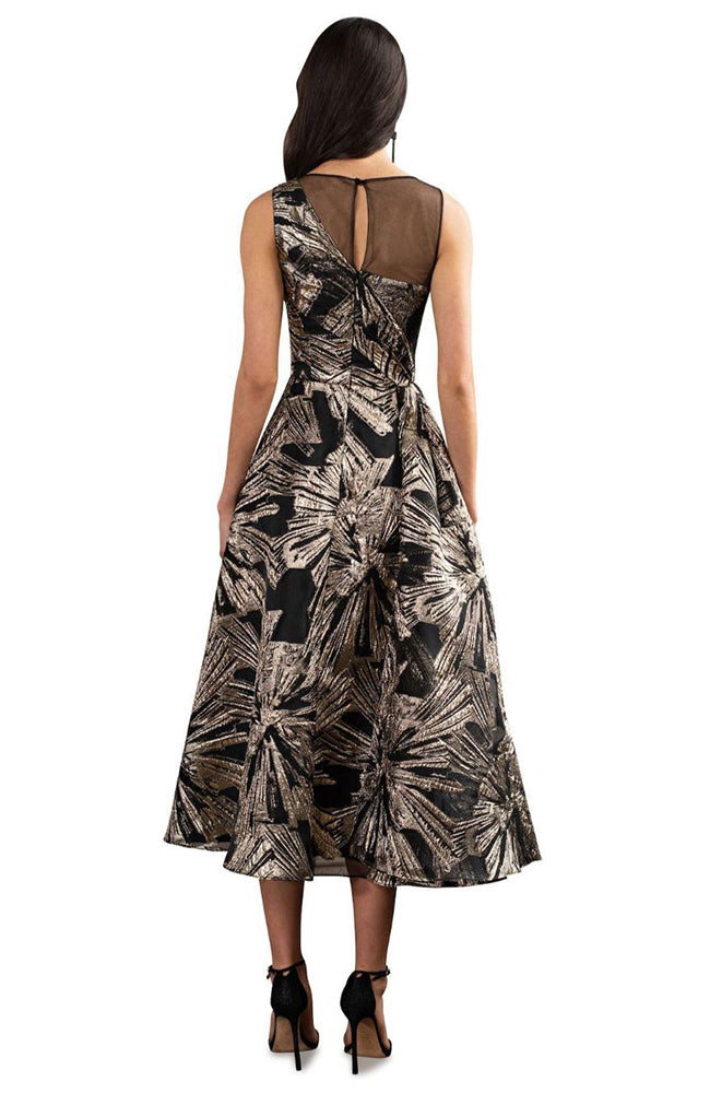 Tea Length Brocade Gown