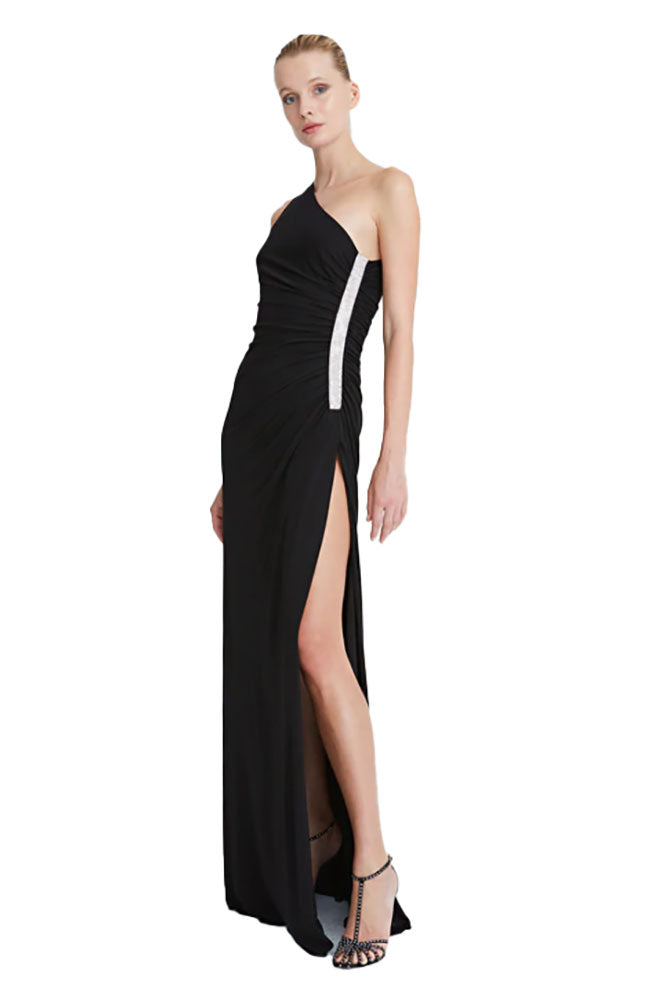 Amira Jersey Gown with Crystals