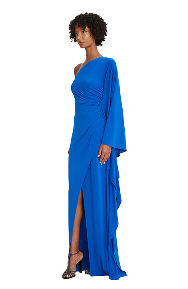 Ellen Jersey Cape Sleeve Gown