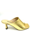 Heeled Sandal in Gold