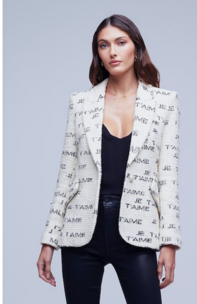 Chamberlain Blazer in Ivory Black