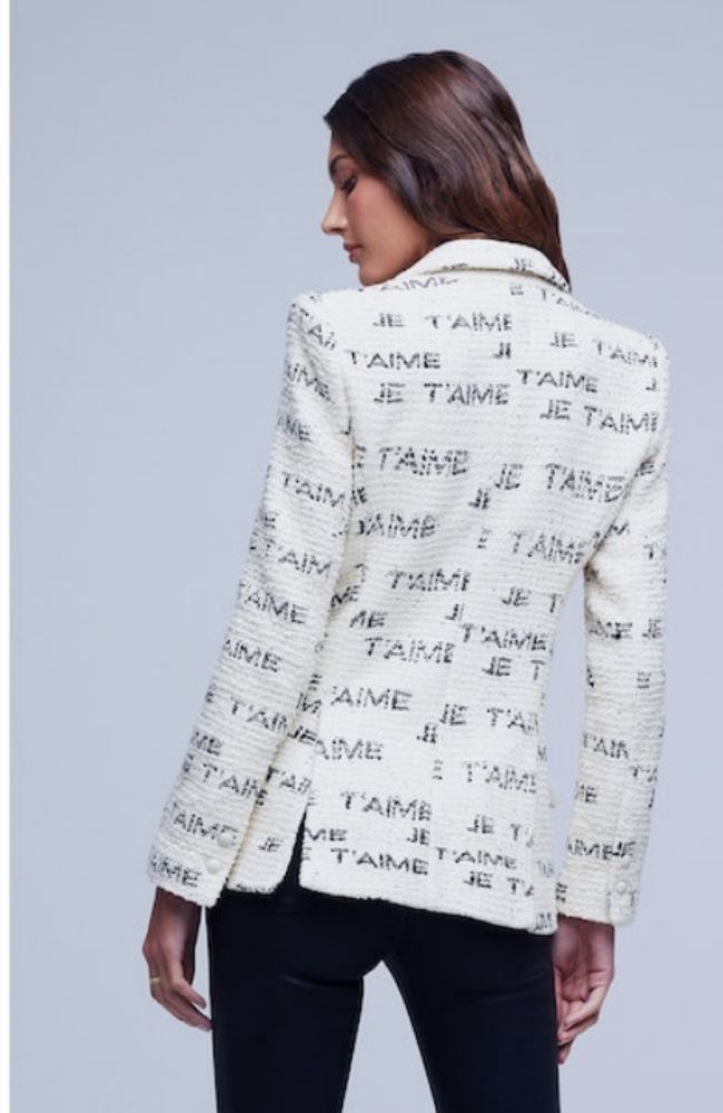 Chamberlain Blazer in Ivory Black