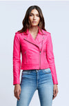Biker Jacket in Diva Pink