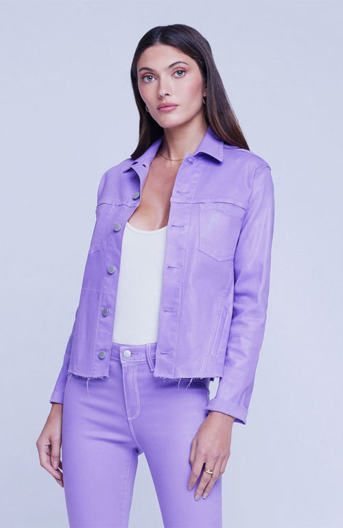 Janelle Raw Jacket in Orchid