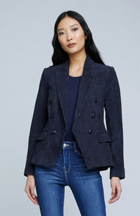 Kenzie Double Breasted Blazer in Midnight