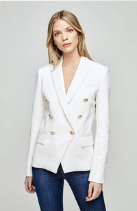 Kenzie Double Breast Jacket in White