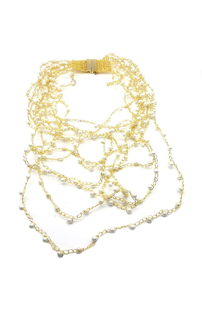 Pearl Multi String Necklace