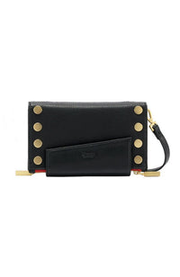 Levy Wallet in Black with Gold Hardware