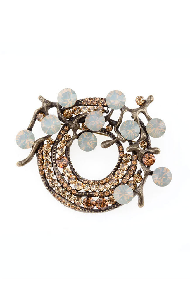 Diamond Circle Brooch