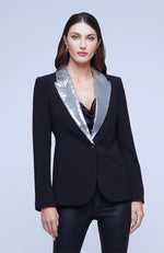 Clementine Blazer in Black Silver