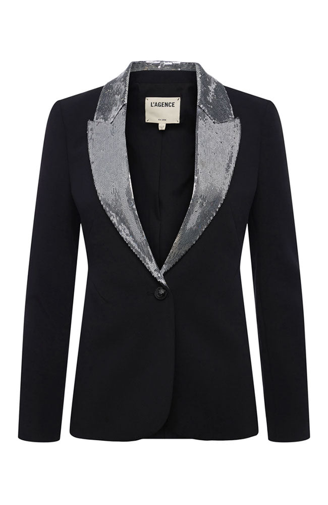 Clementine Blazer in Black Silver
