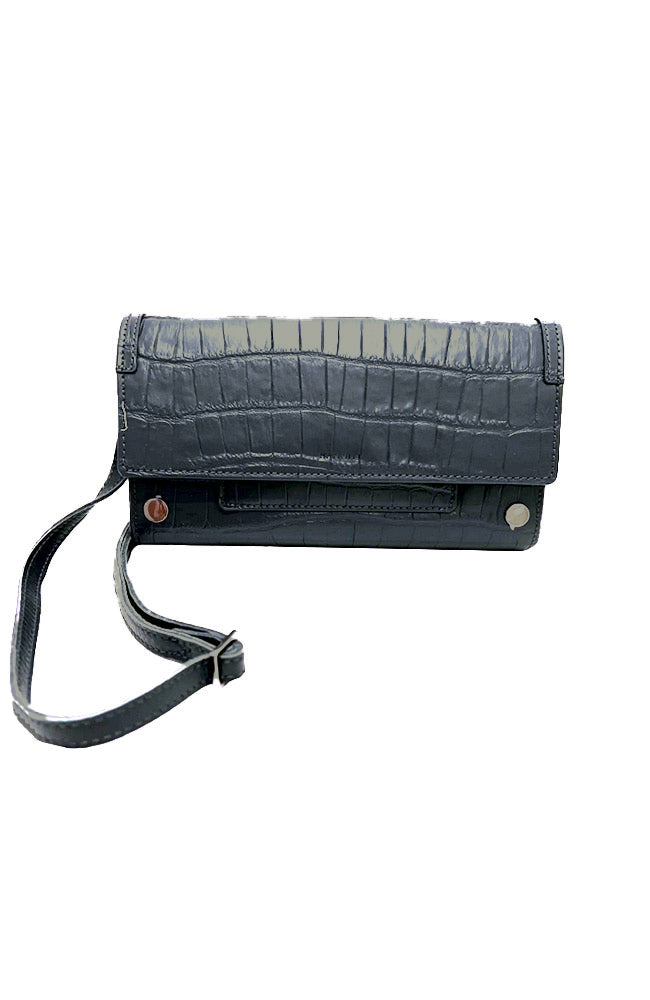 AJ Crossbody Clutch Rivers Croco