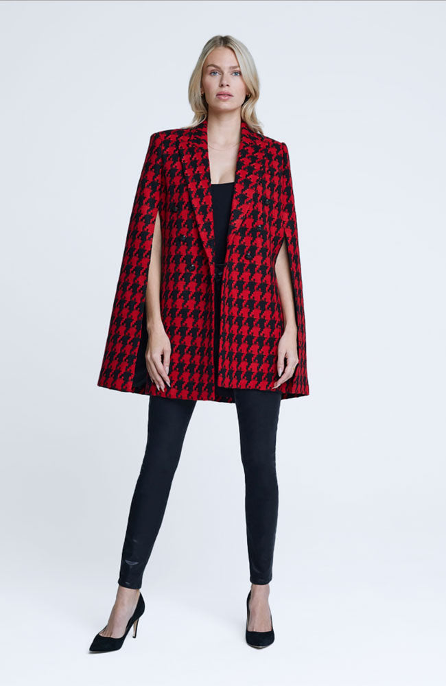Delta Blazer Cape Red Dahlia