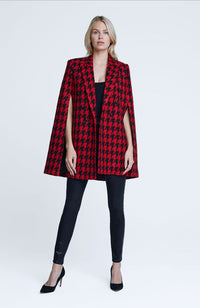 Delta Blazer Cape Red Dahlia