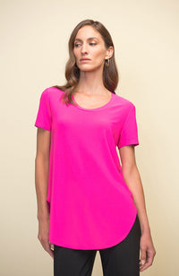 Basic Scoop Neck Tunic in Black (pink in photo)