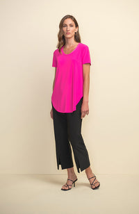 Basic Scoop Neck Tunic in Black (pink in photo)