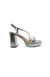 Silver Platform Heel Sandal