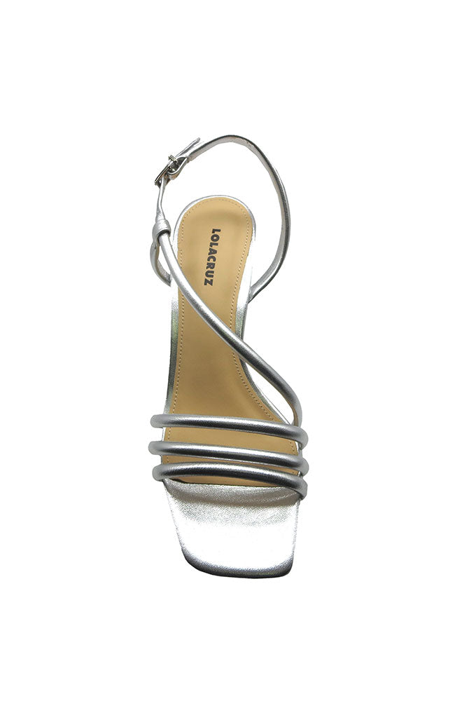 Silver Platform Heel Sandal