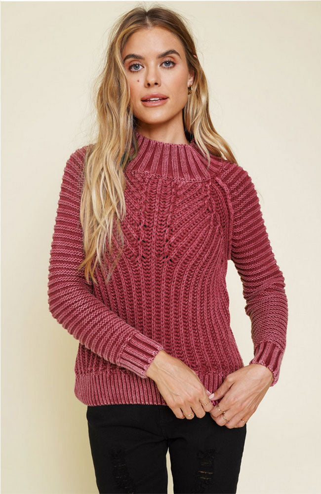 Chunky Ribbed Mock Sweater