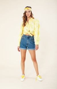 LS Tie Front Blouse