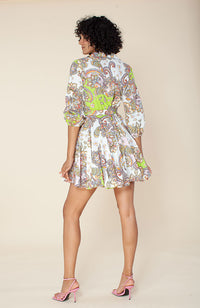 Gathered Waist Belted Dress