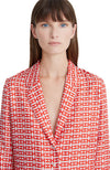 Savanna Logo Silk Twill Blouse