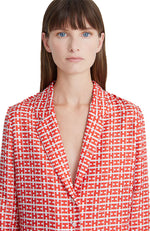 Savanna Logo Silk Twill Blouse