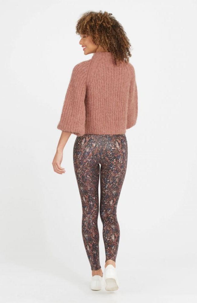 Faux Leather Snake Shine Leggings
