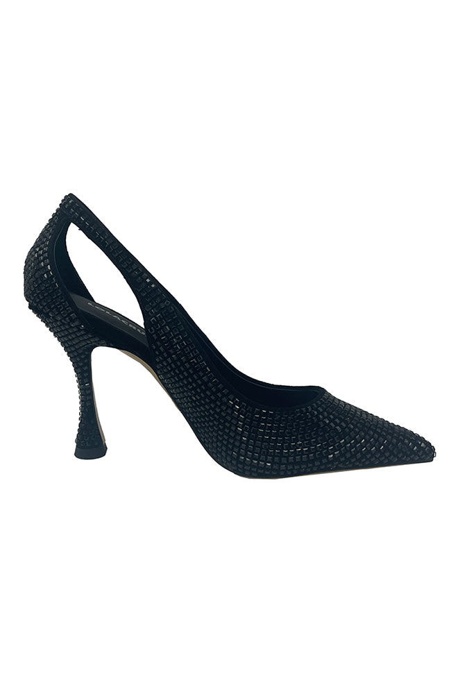 Black Seq;uin Pump