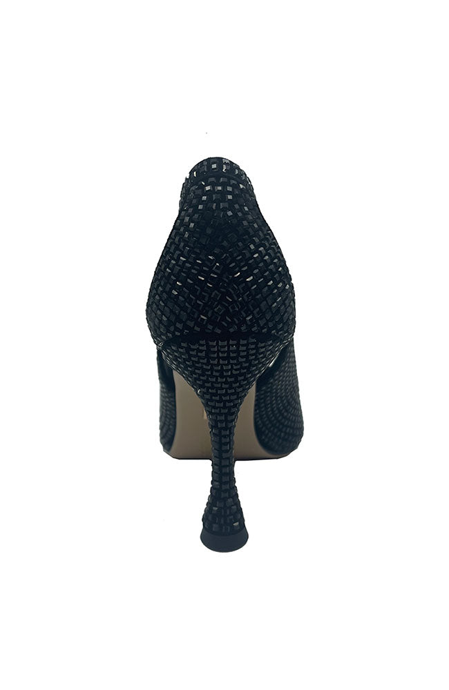 Black Seq;uin Pump
