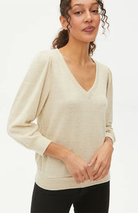 Gabriella V Neck 3/4 Slv Swt