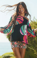 Windward Top Black Multi