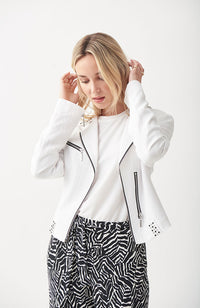Linen Moto Jacket
