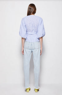 Katrina Linen Wrap Top