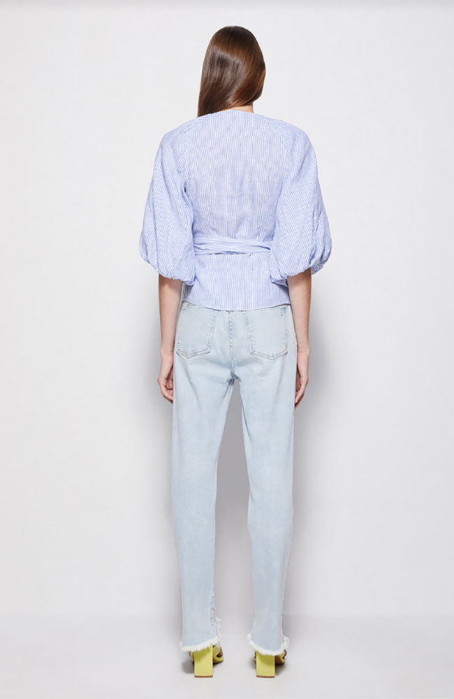 Katrina Linen Wrap Top