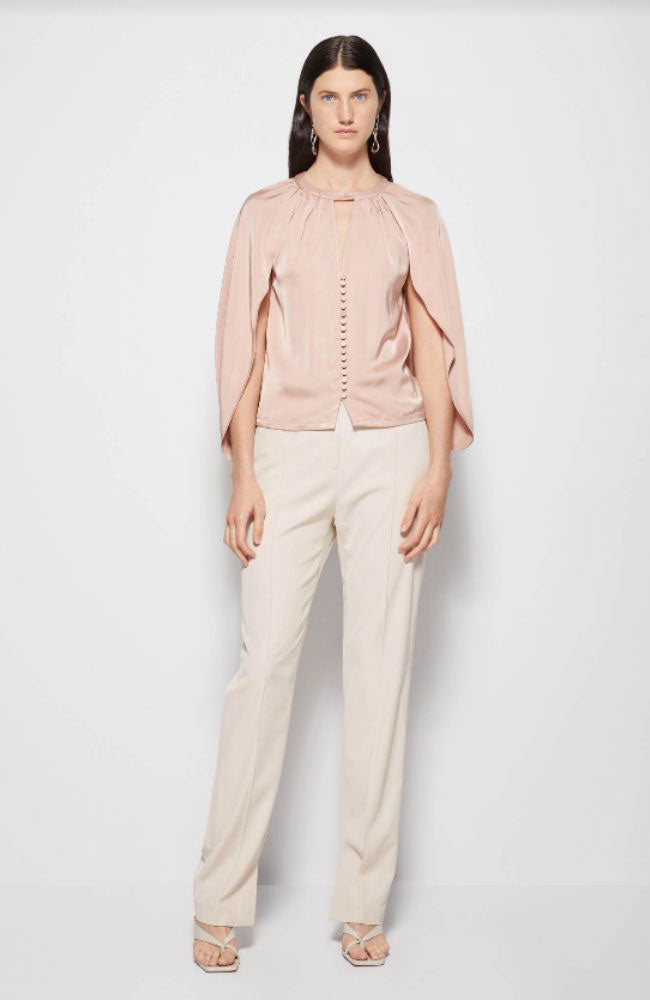 Audrey Satin Cape Top