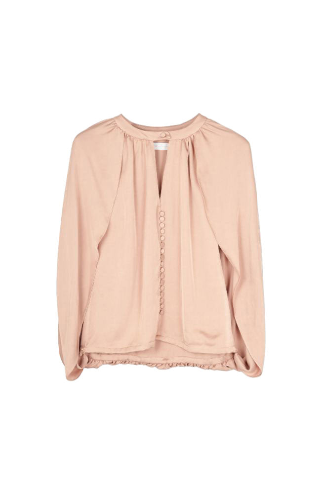 Audrey Satin Cape Top