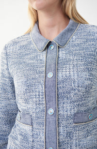 Tweed Jacket with Crystal Buttons