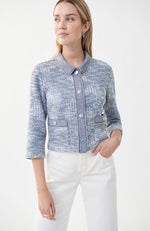 Tweed Jacket with Crystal Buttons