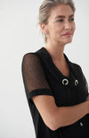 Dress with Mesh Sleeves